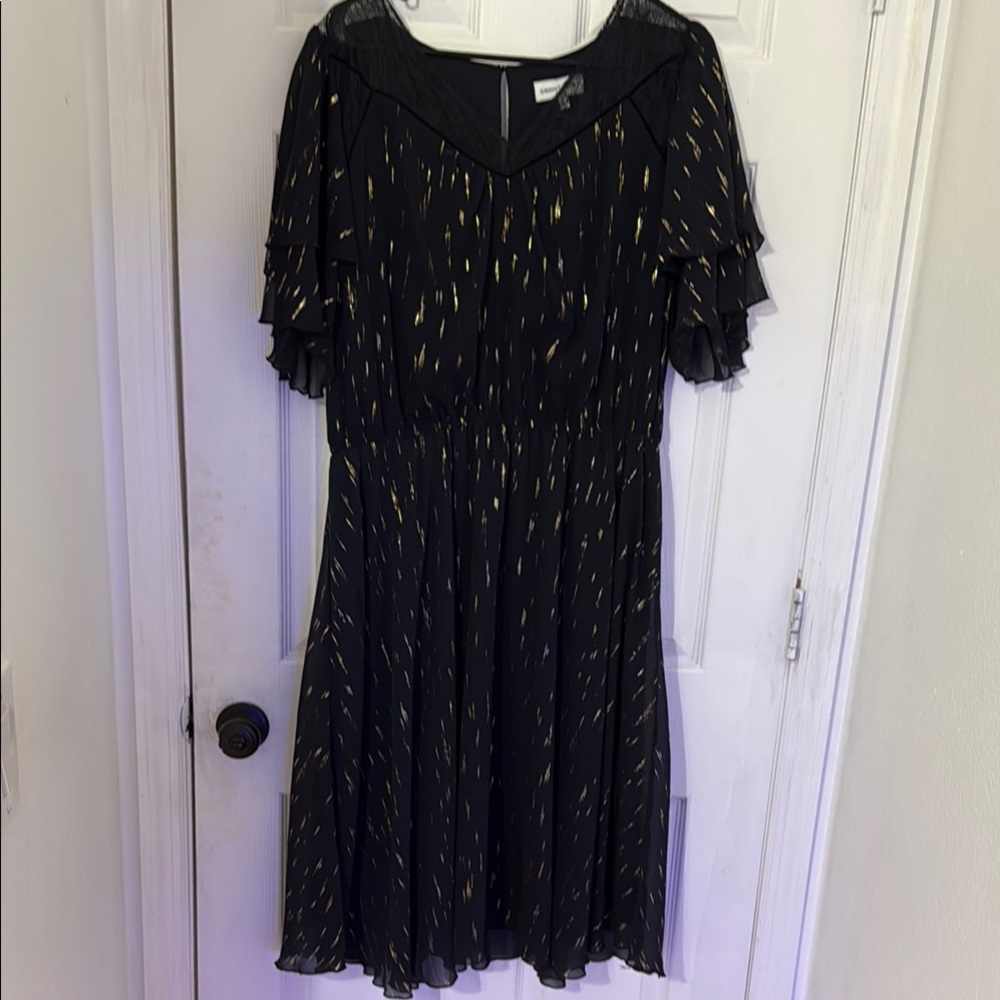 Elegant Black and Gold Dress